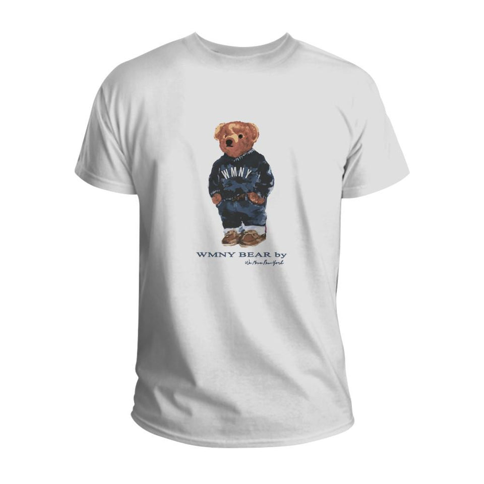 WMNY Bear Classic T- Shirt (icy white, deep black)